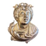 volto in metallo argentato ex voto a