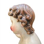 gesù bambino astante con cuore scultura antica policroma e
