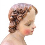 gesù bambino astante con cuore scultura antica policroma i