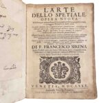 libro antico l’arte dello spetiale di francesco sirena a venezia 1680